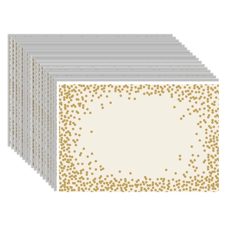 Hester & Cook Kitchen Papers Gold Confetti Disposable Paper Placemats for Table - 18 Sheets American Made - Image 1
